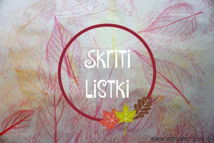 Sktriti listki - jesenske aktivnosti za otroke