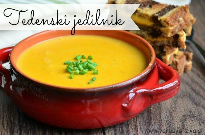 Tedenski jedilnik pri varuški Živi