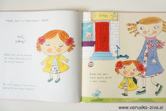Sara gre rada v vrtec