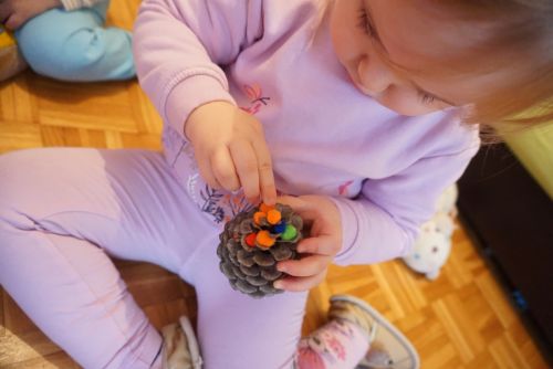 Okraski za smrekico iz cofkov in storžev