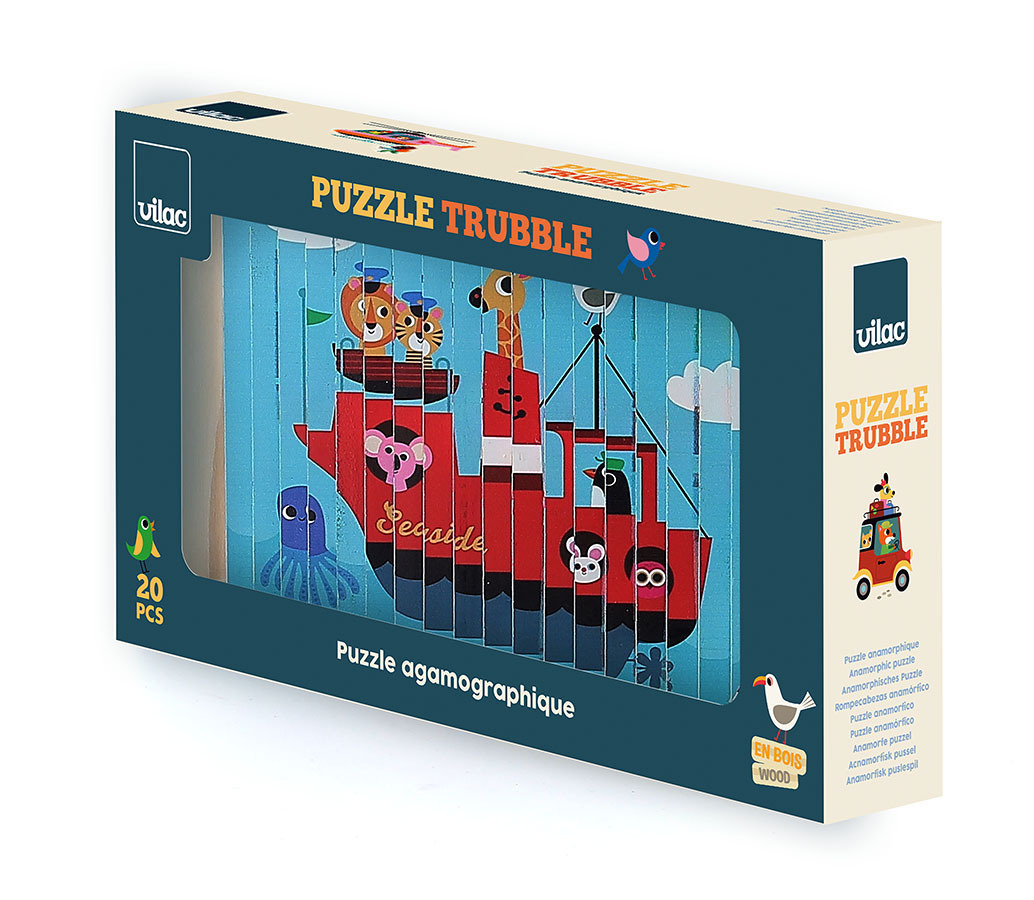 Vilac - V7639 - 4D leseni puzzle – Prevozna sredstva - Varuška Živa